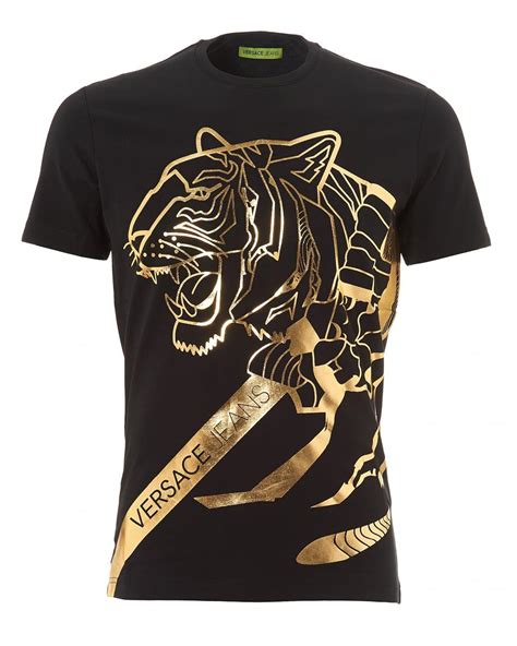 versace gold t shirt|versace shirt black and gold.